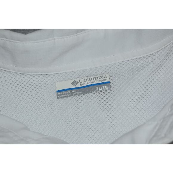 Columbia PFG Performance Fishing Gear Shirt Mens Size XL White Vented - Picture 5 of 7